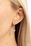 Paparazzi "Teardrop Team" Silver Necklace & Earring Set Paparazzi Jewelry