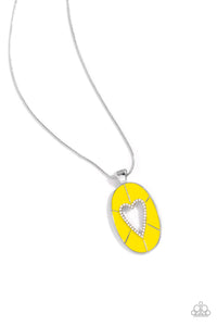 Paparazzi "Airy Affection" Yellow Necklace & Earring Set Paparazzi Jewelry