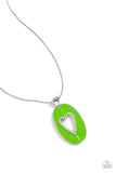 Paparazzi "Airy Affection" Green Necklace & Earring Set Paparazzi Jewelry