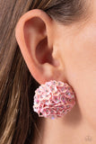Paparazzi "Corsage Character" Pink Post Earrings Paparazzi Jewelry