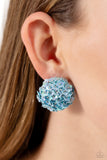 Paparazzi "Corsage Character" Blue Post Earrings Paparazzi Jewelry
