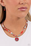 Paparazzi "Pearly Possession" Red Necklace & Earring Set Paparazzi Jewelry