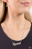 Paparazzi "Home Run Haute" White Necklace & Earring Set Paparazzi Jewelry