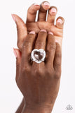 Paparazzi "Hallmark Heart" White Ring Paparazzi Jewelry
