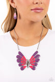 Paparazzi "Moth Maven" Purple Necklace & Earring Set Paparazzi Jewelry