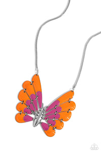 Paparazzi "Moth Maven" Pink Necklace & Earring Set Paparazzi Jewelry