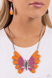 Paparazzi "Moth Maven" Pink Necklace & Earring Set Paparazzi Jewelry