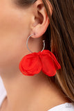 Paparazzi "Chiffon Class" Red Post Earrings Paparazzi Jewelry