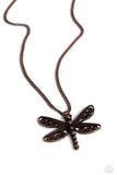 Paparazzi "Dragonfly Dance" Copper Necklace & Earring Set Paparazzi Jewelry