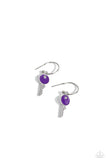 Paparazzi "Key Performance" Purple Earrings Paparazzi Jewelry