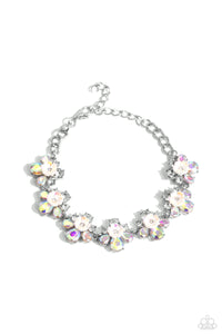 Paparazzi "Floral Frenzy" White Bracelet Paparazzi Jewelry