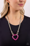 Paparazzi "Lead with Your Heart" Pink Necklace & Earring Set Paparazzi Jewelry