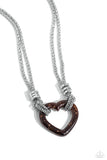Paparazzi "Lead with Your Heart" Brown Necklace & Earring Set Paparazzi Jewelry