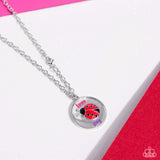 Paparazzi "Lively Love Bug" Pink Necklace & Earring Set Paparazzi Jewelry