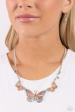 Paparazzi "The FLIGHT Direction" Orange Necklace & Earring Set Paparazzi Jewelry