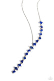 Paparazzi "Diagonal Daydream" Blue Necklace & Earring Set Paparazzi Jewelry