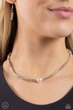 Paparazzi "Tasteful Triangles" Pink Choker Necklace & Earring Set Paparazzi Jewelry