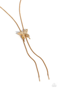 Paparazzi "Adjustable Acclaim" Gold Necklace & Earring Set Paparazzi Jewelry