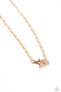 Paparazzi "Radical Romance" Gold Necklace & Earring Set Paparazzi Jewelry