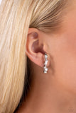 Paparazzi "Sliding Shimmer" White Post Earrings Paparazzi Jewelry