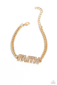 Paparazzi "Faithful Finish" Gold Bracelet Paparazzi Jewelry