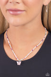 Paparazzi "Soaring Shell" Pink Necklace & Earring Set Paparazzi Jewelry