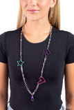 Paparazzi "Shape the Future" Purple Lanyard Necklace & Earring Set Paparazzi Jewelry