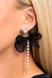 Paparazzi "High-Class Heiress" Black Post Earrings Paparazzi Jewelry