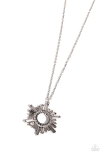 Paparazzi "Enigmatic Edge" Silver Necklace & Earring Set Paparazzi Jewelry