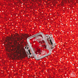 Paparazzi "Encased Envy" Red Ring Paparazzi Jewelry