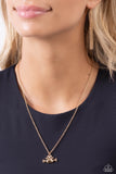 Paparazzi "Loyal Companion" Gold Necklace & Earring Set Paparazzi Jewelry