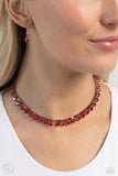 Paparazzi "Ritzy Rhinestones" Red Choker Necklace & Earring Set Paparazzi Jewelry