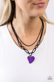 Paparazzi "Carefree Confidence" Purple Necklace & Earring Set Paparazzi Jewelry