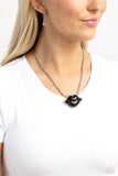 Paparazzi "Lip Locked" Black Necklace & Earring Set Paparazzi Jewelry