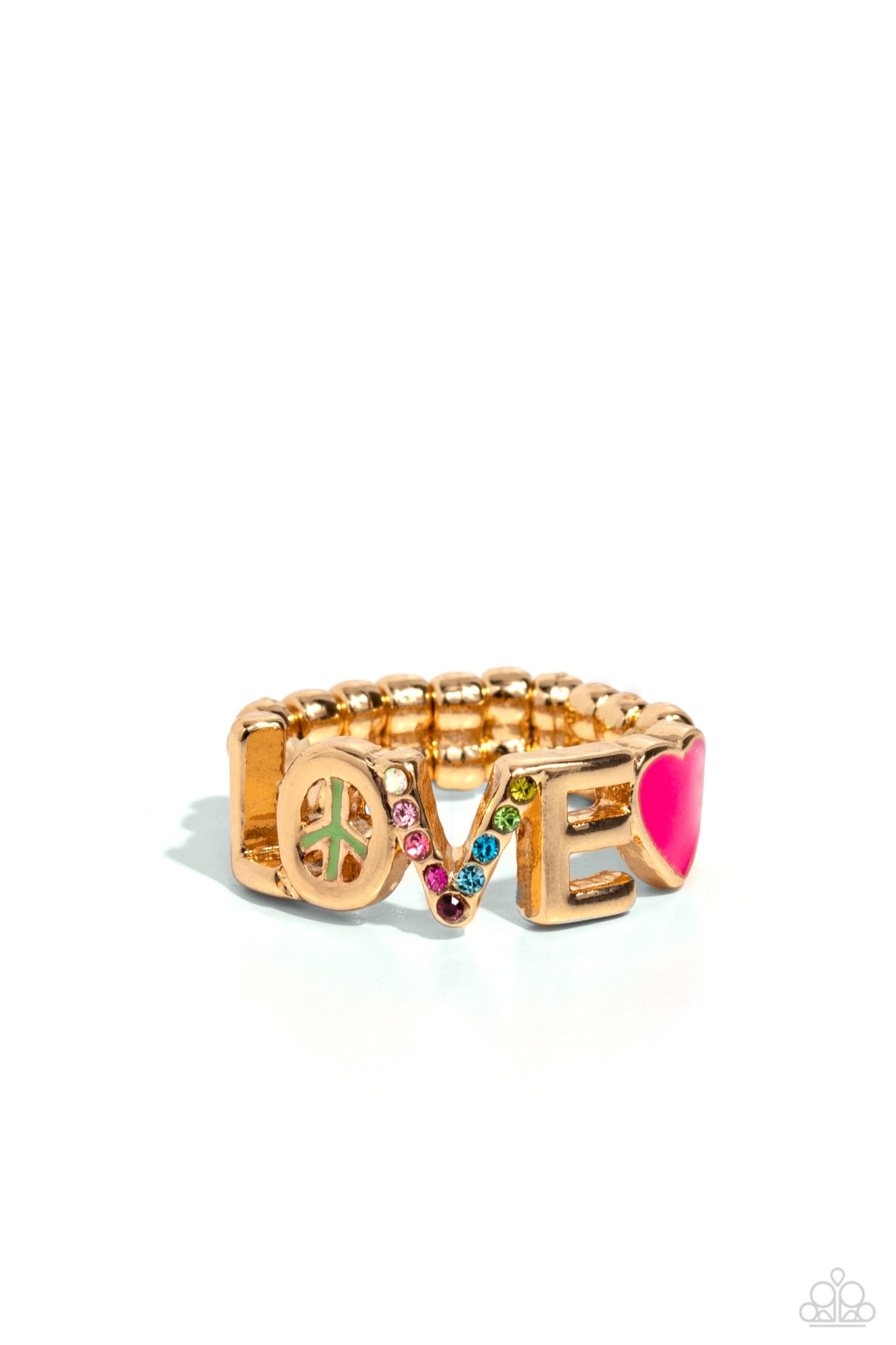 Gemstone Love Ring with Gold Finish | Eva Gems & Jewels – EVA GEMS & JEWELS