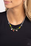 Paparazzi "World GLASS Wonder" Orange Necklace & Earring Set Paparazzi Jewelry