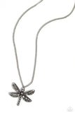 Paparazzi "Dragonfly Dance" Silver Necklace & Earring Set Paparazzi Jewelry