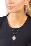 Paparazzi "Turn of PRAISE" Gold Necklace & Earring Set Paparazzi Jewelry