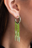 Paparazzi "Piquant Punk" Green Post Earrings Paparazzi Jewelry
