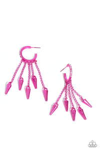 Paparazzi "Piquant Punk" Pink Post Earrings Paparazzi Jewelry
