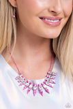 Paparazzi "Punk Passion" Pink Necklace & Earring Set Paparazzi Jewelry