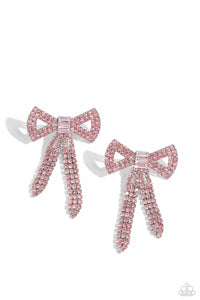Paparazzi "Just BOW With It" Pink Post Earrings Paparazzi Jewelry