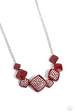 Paparazzi "Twinkling Tables" Red Necklace & Earring Set Paparazzi Jewelry