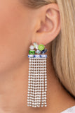 Paparazzi "Horizontal Hallmark" Blue Post Earrings Paparazzi Jewelry