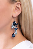 Paparazzi "Fancy Flaunter" Blue Earrings Paparazzi Jewelry