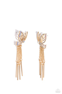 Paparazzi "A Few Of My Favorite WINGS" Gold Post Earrings Paparazzi Jewelry