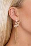 Paparazzi "A Few Of My Favorite WINGS" Gold Post Earrings Paparazzi Jewelry