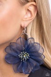 Paparazzi "Cosmopolitan Chiffon" Blue Earrings Paparazzi Jewelry