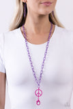 Paparazzi "Tranquil Unity" Purple Lanyard Necklace & Earring Set Paparazzi Jewelry
