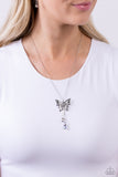 Paparazzi "Enchanted Wings" Silver Necklace & Earring Set Paparazzi Jewelry